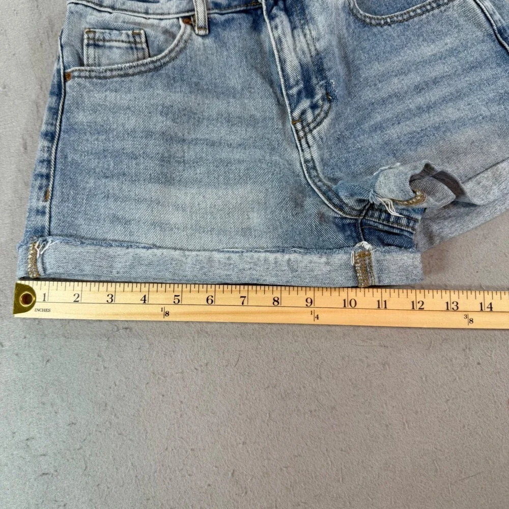 PacSun High Waisted Mom Denim Shorts Light Wash Blue‎ Size 25